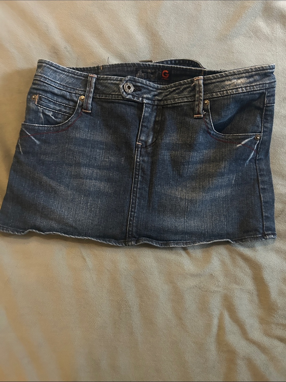 G by Guess Dark Blue Denim Mini Skirt